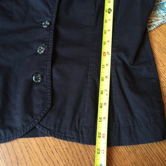 RANK Vintage Black Band Style Jacket XL Retro Button Cotton Blend Rocker Blazer - Picture 10 of 13